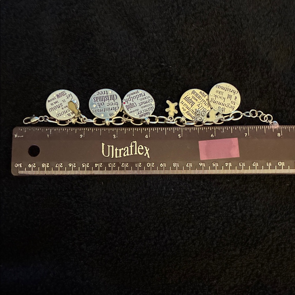 Silver Christmas Charm Bracelet - Picture 2 of 5